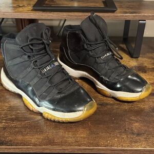 Jordan Black and Gold Sneakers